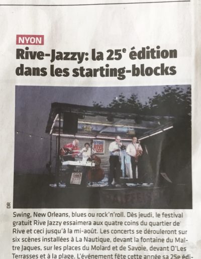 La Côte le 5 juillet 2018 - image - Rive Jazzy dans la Presse